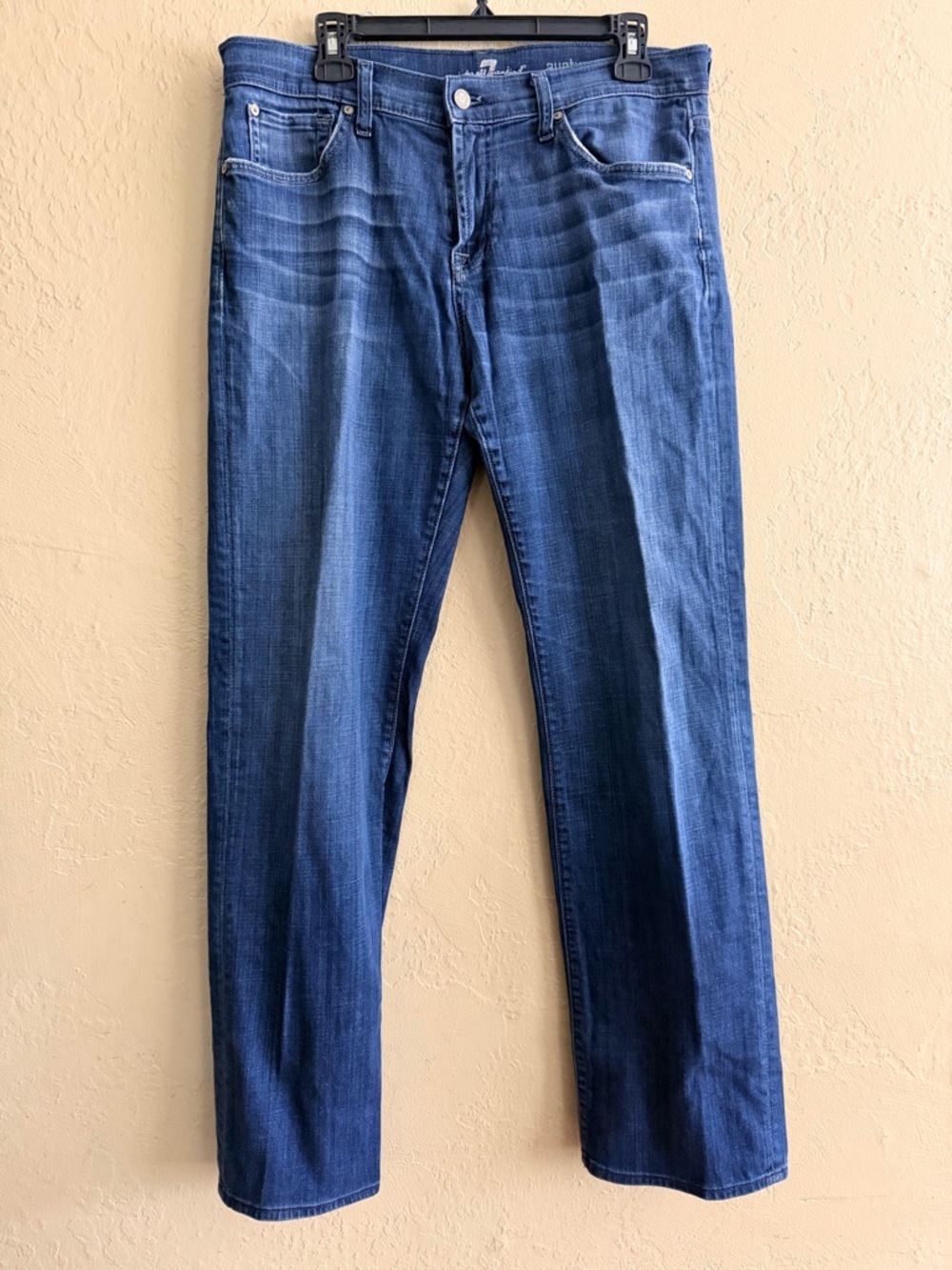 7 For All Mankind Women's Straight Leg Jeans in Deep Blue
